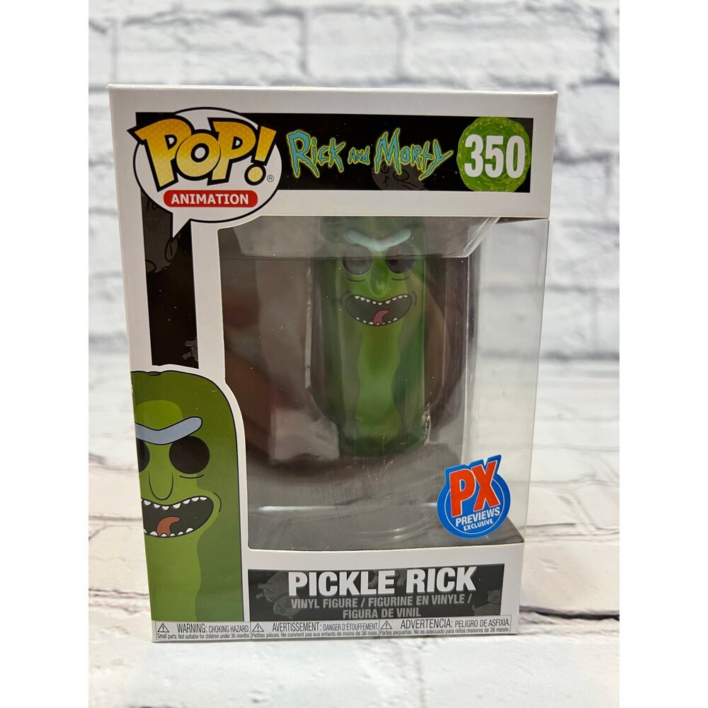Funko Pickle Rick from Rick and Morty with stand